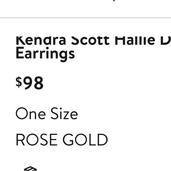 Kendra Scott Hallie Rose Gold Earrings - Picture 2 of 6